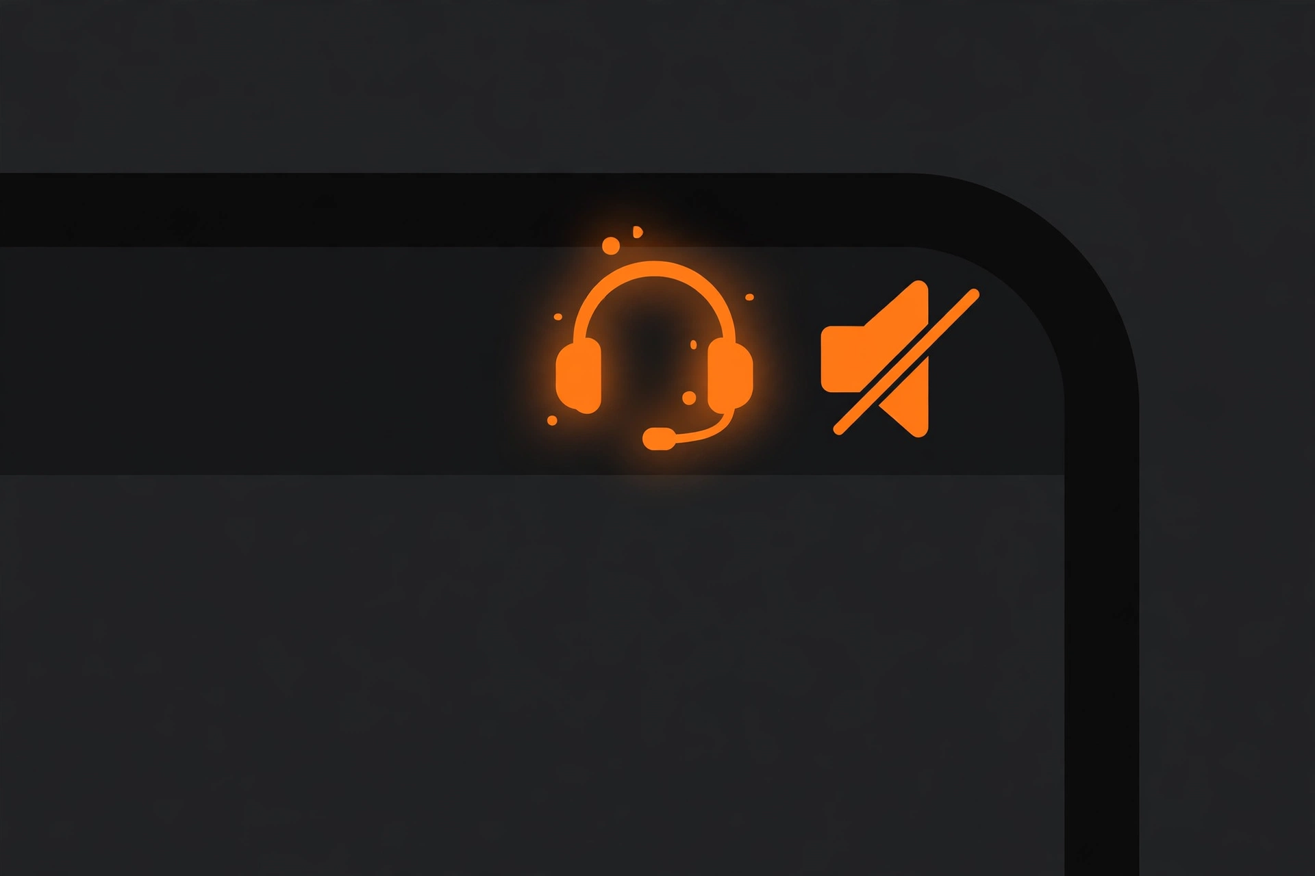 Ilustrasi ikon headset yang nyangkut di status bar HP dengan speaker yang tidak berbunyi